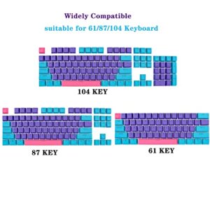 PBT keycap, 104 Key Customization, 60% Backlight with Key Puller OEM Configuration American Layout, Suitable for 61/87/104 Cherry MX Mechanical Keyboard (keycap only)