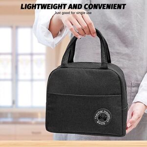 BLOCE Insulated Lunch Bag Women, Small Lunch Box for Women, Freezable Tote Bag, Adult Waterproof Lunchbox for Office Work Picnic Beach Workout Travel (Small Black)