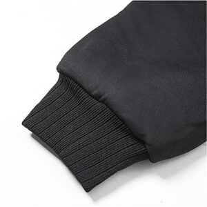JiangWu Hoodies for Men Winter Heavyweight Fleece Sherpa Lined Zipper Sweatshirt Jackets (Large, A-Black-1)