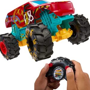 Hot Wheels Rc Monster Trucks Hw Demo Derby in 1:15 Scale, Remote-Control Toy Truck with Terrain Action Tires