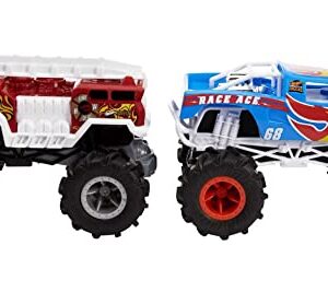 Hot Wheels RC Monster Trucks 2-Pack, 1 Race Ace & 1 HW 5-Alarm in 1:24 Scale, Full-Function Remote-Control Toy Trucks