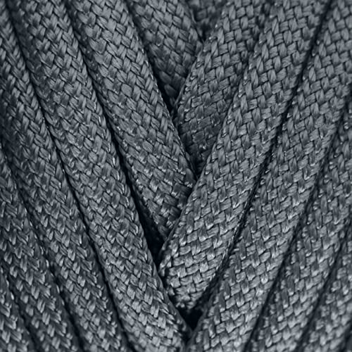 THREE VIKINGS Premium 750lb Tactical Paracord Rope Parachute Cord in Many Colors and Length Continuous Spools - Charcoal Gray - 25 Ft. (Coiled in Bag) - TP750-Charcoal Gray-25