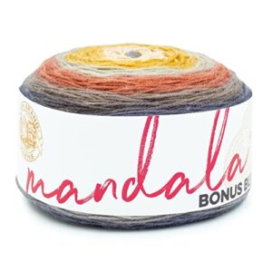 lion brand yarn mandala bonus bundle yarn, yarn for knitting, crocheting, and crafting, 1 cake, centaur
