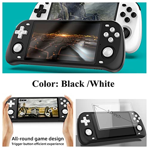 Petforu POWKIDDY RGB10 MAX 2 Handheld Games Console 5-inch (17000 Games 128G Black)