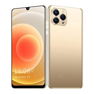 WESE Unlocked Smartphone,IP12 PRO+ Android Smartphone 6.26in Large Screen Unlocked Cellphone Face Recognition Unlocked Android Smartphone Dual Card Dual Standby(Gold)