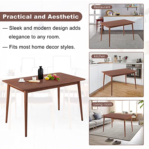 Dining Table Kitchen Table Elegant Dining Room Table Small Kitchen Table for Small Spaces Table Solid Wood Dinner Table for 4 Modern Home Furniture Rectangular, Espresso