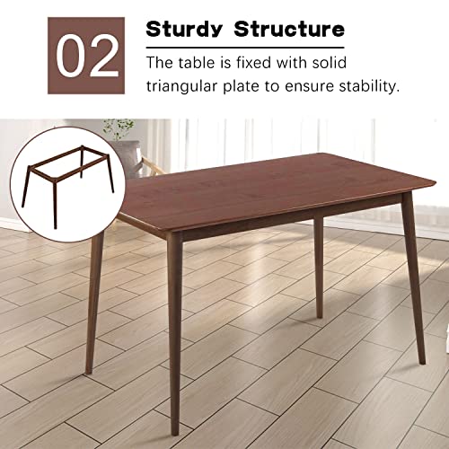 Dining Table Kitchen Table Elegant Dining Room Table Small Kitchen Table for Small Spaces Table Solid Wood Dinner Table for 4 Modern Home Furniture Rectangular, Espresso