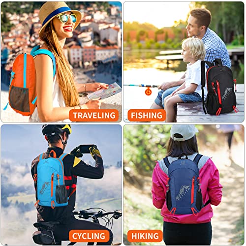 BEIJITA 20L Lightweight Hiking Backpack, Foldable Waterproof Back Pack, Packable Small Travel Backpack for Men, Ultra Lightweight Backpack for Women Men(Orange)