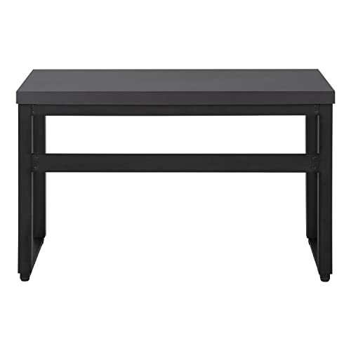 Monarch Specialties 7680 Computer Desk, Home Office, Standing, Adjustable, 48" L, Work, Laptop, Metal, Laminate, Contemporary, Desk-48 Adj.Height, 47.25" L x 23.75" W x 29.5" H, Modern Grey/Black