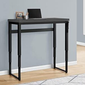 Monarch Specialties 7680 Computer Desk, Home Office, Standing, Adjustable, 48" L, Work, Laptop, Metal, Laminate, Contemporary, Desk-48 Adj.Height, 47.25" L x 23.75" W x 29.5" H, Modern Grey/Black