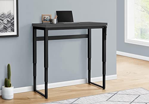 Monarch Specialties 7680 Computer Desk, Home Office, Standing, Adjustable, 48" L, Work, Laptop, Metal, Laminate, Contemporary, Desk-48 Adj.Height, 47.25" L x 23.75" W x 29.5" H, Modern Grey/Black