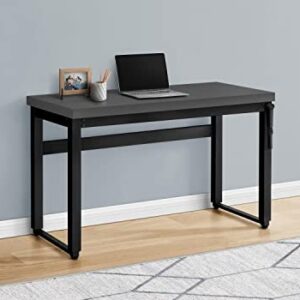 Monarch Specialties 7680 Computer Desk, Home Office, Standing, Adjustable, 48" L, Work, Laptop, Metal, Laminate, Contemporary, Desk-48 Adj.Height, 47.25" L x 23.75" W x 29.5" H, Modern Grey/Black