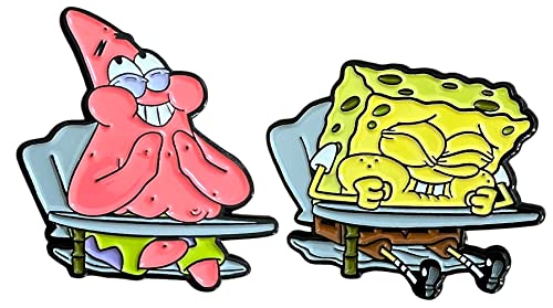 SpongeBob and Patrick Laughing In Class - SpongeBob Squarepants Collectible Enamel Pinset