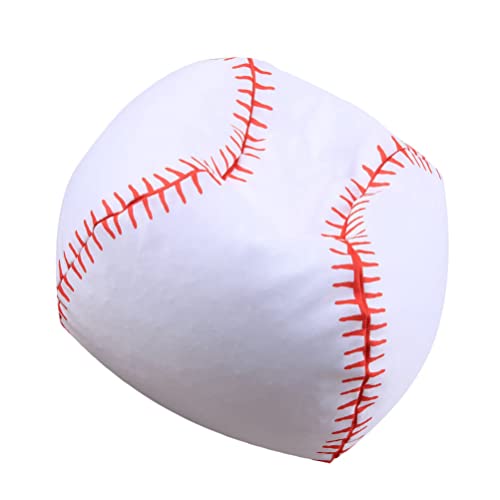 STOBOK 1Pc Stuffed Animal Storage Bean Bag Chair, Baseball Toys Baseball Decor Kids Chair Beanbag Chair Stuffed Baseball Plush Pillow Stuffed Animal Storage for Kids, 16.9inches