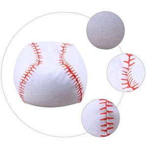 STOBOK 1Pc Stuffed Animal Storage Bean Bag Chair, Baseball Toys Baseball Decor Kids Chair Beanbag Chair Stuffed Baseball Plush Pillow Stuffed Animal Storage for Kids, 16.9inches