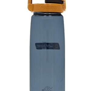 Nalgene Sustain Tritan BPA-Free On The Fly Water Bottle Made with Material Derived from 50% Plastic Waste, 24 OZ, Rhino with Brown/Black