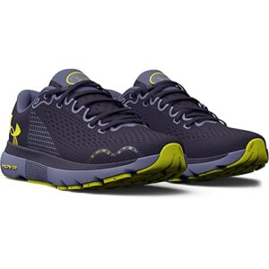 Under Armour Men's HOVR Infinite 4 Running Shoe, (500) Tempered Steel/Aurora Purple/Yellow Ray, 12