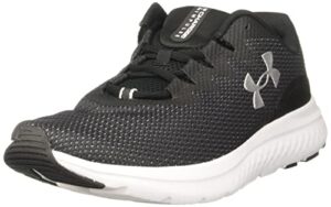 under armour men's charged impulse 3 running shoe, (001) black/black/metallic silver, 13