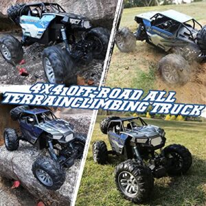 DEERC Large 1:8 Scale Remote Control Monster Truck for Adults Boys, Upgraded RC Cars Remote Control Car, Off Road with Realistic Sound, 2.4Ghz 4WD Toy All Terrain Climbing, 2 Batteries for 80 Min Play