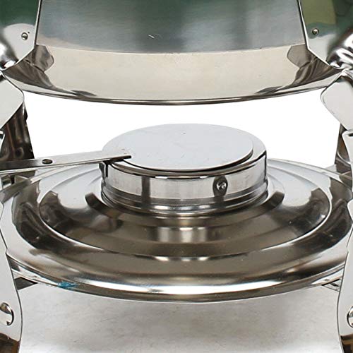 Round Chafing Dish Buffet Catering Tray,360° Rotate Stainless Steel Chafer Container,Chafing Dish for Banquet Buffet Events,Food Warmer Chafing Dishes