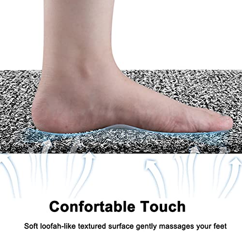 Leotruny PVC Non Slip Square Shower Mat 21 x 21 Inches Shower Floor Mat for Bathroom Textured Surface (C04-Mix Color, 21''X21'')