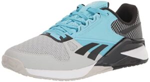 reebok unisex mdf60 running shoe, pure grey/digital blue/black, 8.5 us men