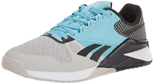 Reebok Unisex MDF60 Running Shoe, Pure Grey/Digital Blue/Black, 8.5 US Men