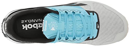 Reebok Unisex MDF60 Running Shoe, Pure Grey/Digital Blue/Black, 8.5 US Men