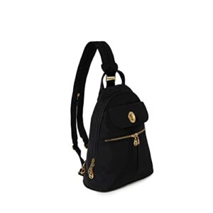 Baggallini womens Naples convertible backpack, Black Gold Hardware, One Size US