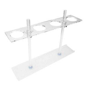 4 holes funnel support, plexiglass lab stand set adjustable height funnel holder separating funnel rack for school laboratory experiment fixing accessories