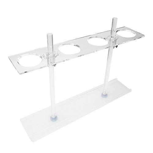 4 Holes Funnel Support, Plexiglass Lab Stand Set Adjustable Height Funnel Holder Separating Funnel Rack for School Laboratory Experiment Fixing Accessories