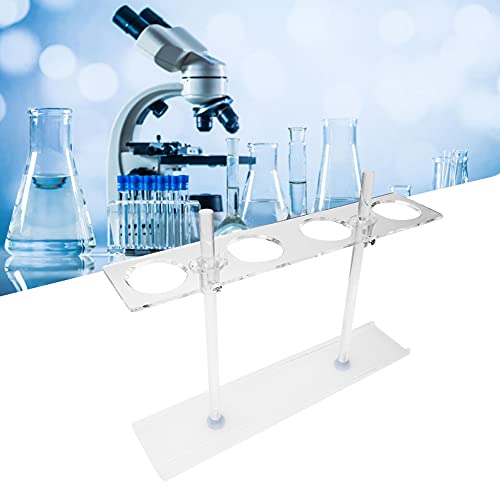 4 Holes Funnel Support, Plexiglass Lab Stand Set Adjustable Height Funnel Holder Separating Funnel Rack for School Laboratory Experiment Fixing Accessories