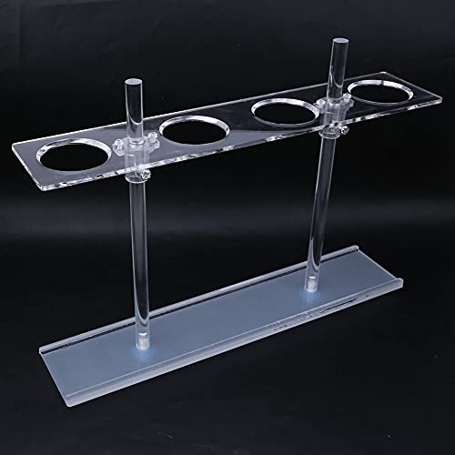 4 Holes Funnel Support, Plexiglass Lab Stand Set Adjustable Height Funnel Holder Separating Funnel Rack for School Laboratory Experiment Fixing Accessories