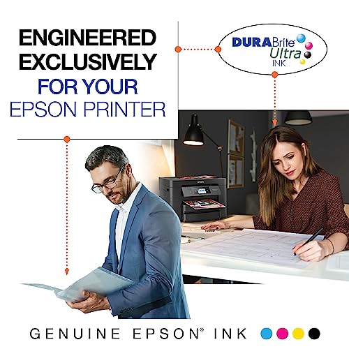 Epson 822 DURABrite Ultra Ink High Capacity Black & Color Cartridge Combo Pack (T822XL-XCS) Works with Workforce Pro WF-3820, WF-3823, WF-4820, WF-4830, WF-4833, WF-4834