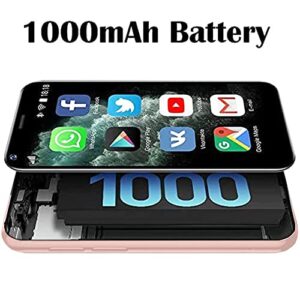 Hipipooo Super Small Mini Smartphone 3G Dual SIM Mobile Phone 1GB RAM 8GB ROM Android 6.0 Unlocked Kids Phone Pocket Cellphone (Pink)