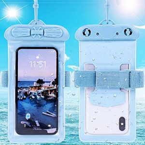 puccy case cover, compatible with infinix hot 10i waterproof pouch dry bag (not screen protector film) new version blue