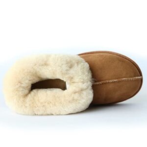 Grand Downunder Boots Ankle Slippers Genuine Shearling Sheepskins Grip Sole Unisex Chestnut