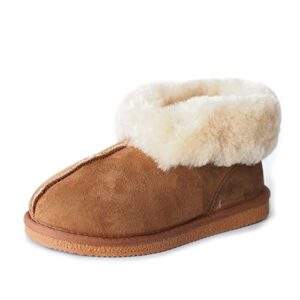 Grand Downunder Boots Ankle Slippers Genuine Shearling Sheepskins Grip Sole Unisex Chestnut