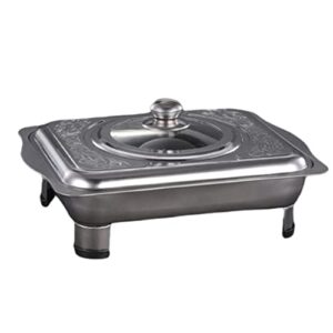 Cabilock Chafing Dish Buffet Set Stainless Steel Buffet Dish Rectangular Chafing Food Tray Chafer Pan with Lid Steam Table Pan for Wedding Parties Banquet Catering Events Food Warmer