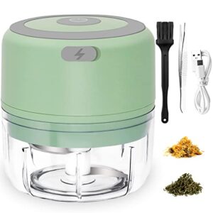 electric-herb-grinder-3.5 inch-2023-upgraded, 3.4oz large grinder for grinding dry fresh herbs and spices, usb rechargeable, portable, waterproof, high-efficiency, nice choice for gift