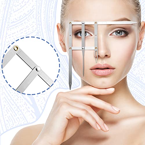 3 Pieces Eyebrow Ruler 3-Point Positioning Ruler Eyebrow Golden Ratio Caliper Microblading Grooming Stencil Shaper Permanent Eyebrow Measuring Tool DIY Ruler Kit for Student Brow Artists