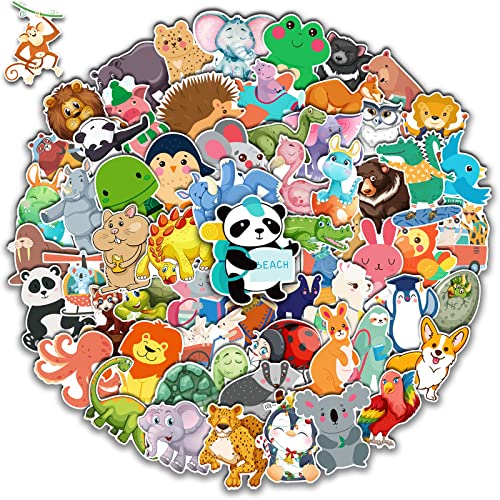 150Pcs Animal Stickers for Kids, Vinyl Laptop Stickers for Teens Cute Stickers for Girls Boys Cute Animal Stickers Waterproof Stickers for Water Bottles Computer Skateboard Phone Scrapbook