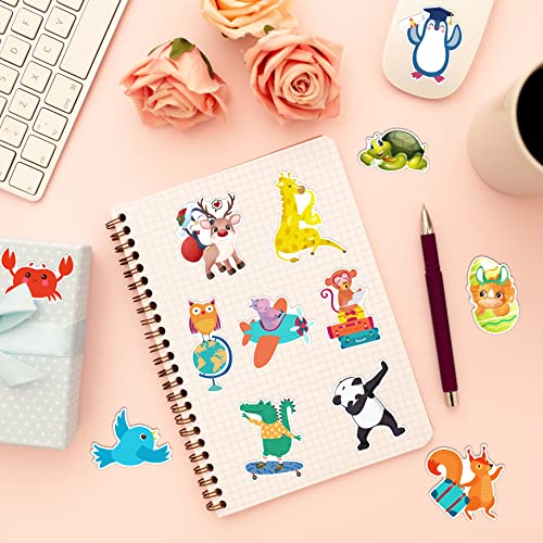 150Pcs Animal Stickers for Kids, Vinyl Laptop Stickers for Teens Cute Stickers for Girls Boys Cute Animal Stickers Waterproof Stickers for Water Bottles Computer Skateboard Phone Scrapbook