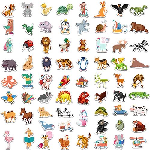 150Pcs Animal Stickers for Kids, Vinyl Laptop Stickers for Teens Cute Stickers for Girls Boys Cute Animal Stickers Waterproof Stickers for Water Bottles Computer Skateboard Phone Scrapbook