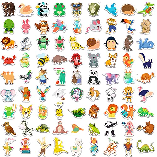 150Pcs Animal Stickers for Kids, Vinyl Laptop Stickers for Teens Cute Stickers for Girls Boys Cute Animal Stickers Waterproof Stickers for Water Bottles Computer Skateboard Phone Scrapbook