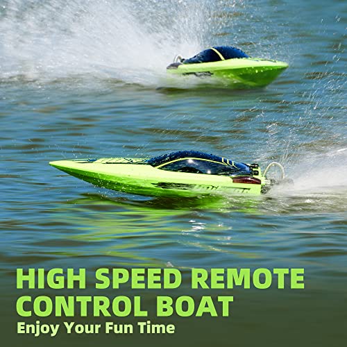 Cheerwing 22" Large RC Racing Boats, Brushless Remote Control Boat 40 Km/h with LED Lights High Speed for Adults and Kids