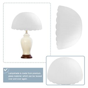 Alabaster White Glass Lamp Shade Replacement for Floor Lamp Torchiere Lamp Shade Floor Lamp Replacement Parts