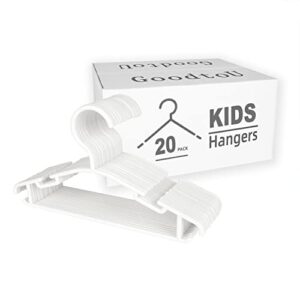baby hangers for closet - kids hangers - toddler hangers childrens hangers kids coat hangers white (20 pack)