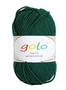 golo acrylic yarn 50g blanket yarn acrylic yarn for crocheting (50g-1, dark green-70)