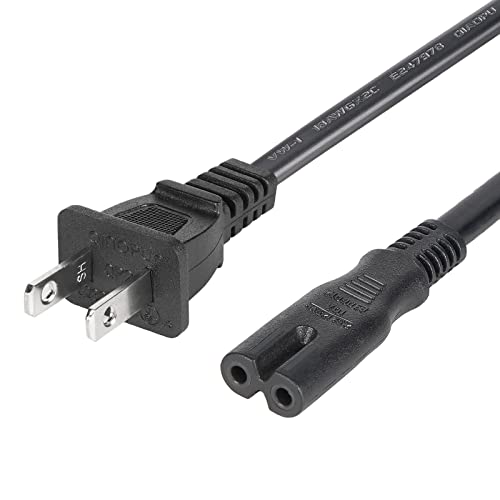 AC Power Cord Compatible with Xbox Series X , Xbox Series S, Xbox One S, Xbox One X, 2 Prong 6 Ft Power Cable Replacement